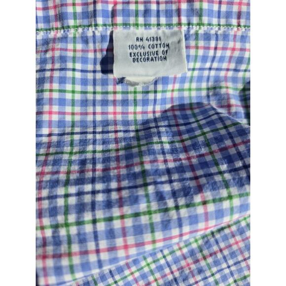 Ralph Lauren Plaid Long Sleeve Button Up Shirt Medium White Pink Easter - Picture 11 of 12